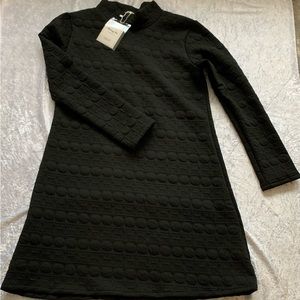 Shang yu fushi 2X black long-sleeve dress.